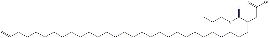 3-(28-Nonacosenyl)succinic acid 1-hydrogen 4-propyl ester Struktur