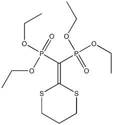 (1,3-Dithian-2-ylidene)methylenebisphosphonic acid tetraethyl ester Struktur