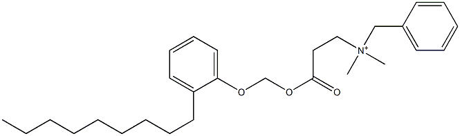 N,N-Dimethyl-N-benzyl-N-[2-[[(2-nonylphenyloxy)methyl]oxycarbonyl]ethyl]aminium Struktur