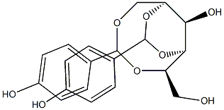 1-O,5-O:2-O,4-O-Bis(4-hydroxybenzylidene)-D-glucitol Struktur