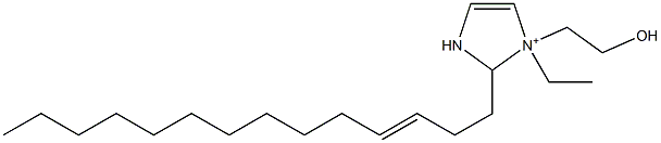 1-Ethyl-1-(2-hydroxyethyl)-2-(3-tetradecenyl)-4-imidazoline-1-ium Struktur