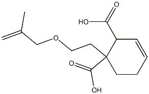 3-Cyclohexene-1,2-dicarboxylic acid hydrogen 1-[2-(methallyloxy)ethyl] ester Struktur