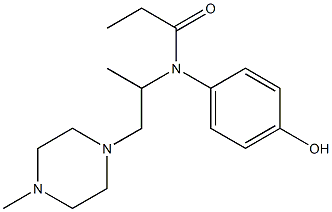 N-(4-Hydroxyphenyl)-N-[1-methyl-2-(4-methyl-1-piperazinyl)ethyl]propionamide Struktur