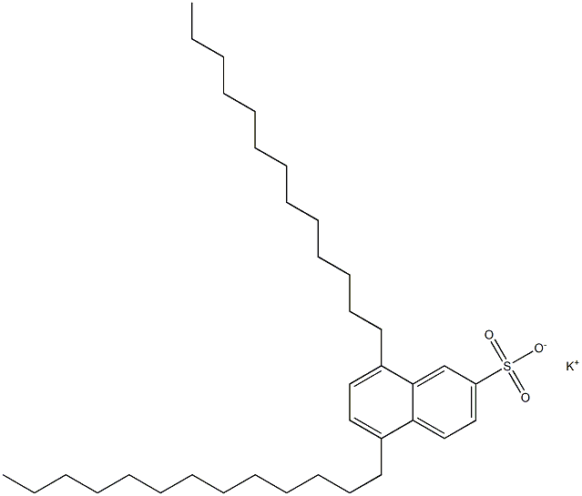 5,8-Ditridecyl-2-naphthalenesulfonic acid potassium salt Struktur