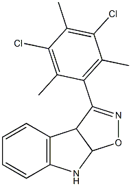 3-(3,5-Dichloro-2,4,6-trimethylphenyl)-3a,8a-dihydro-8H-isoxazolo[5,4-b]indole Struktur