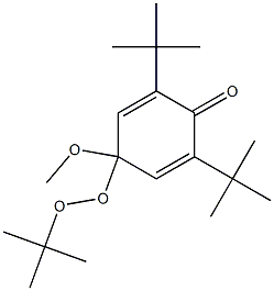 4-(1,1-Dimethylethylperoxy)-2,6-di(1,1-dimethylethyl)-4-methoxy-2,5-cyclohexadien-1-one Struktur