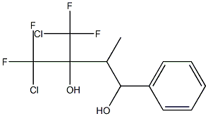 4-Chloro-3-(chlorodifluoromethyl)-4,4-difluoro-2-methyl-1-phenyl-1,3-butanediol Struktur