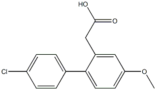 4'-Chloro-4-methoxy-1,1'-biphenyl-2-acetic acid Struktur