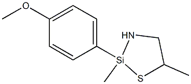 2,5-Dimethyl-2-(4-methoxyphenyl)-1-thia-3-aza-2-silacyclopentane Struktur