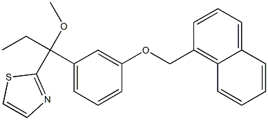 2-[1-Methoxy-1-[3-[(1-naphthalenyl)methoxy]phenyl]propyl]thiazole Struktur