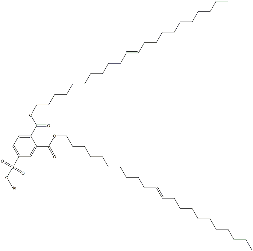 4-(Sodiosulfo)phthalic acid di(11-docosenyl) ester Struktur