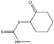 N-Methyldithiocarbamic acid 2-oxocyclohexyl ester Struktur