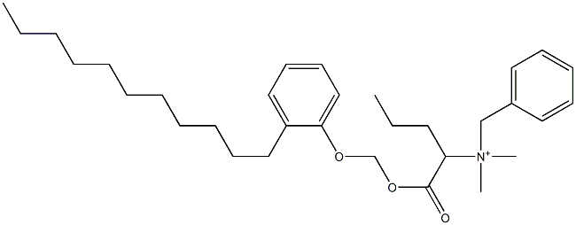 N,N-Dimethyl-N-benzyl-N-[1-[[(2-undecylphenyloxy)methyl]oxycarbonyl]butyl]aminium Struktur