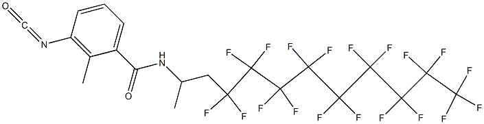 3-Isocyanato-2-methyl-N-[2-(nonadecafluorononyl)-1-methylethyl]benzamide Struktur