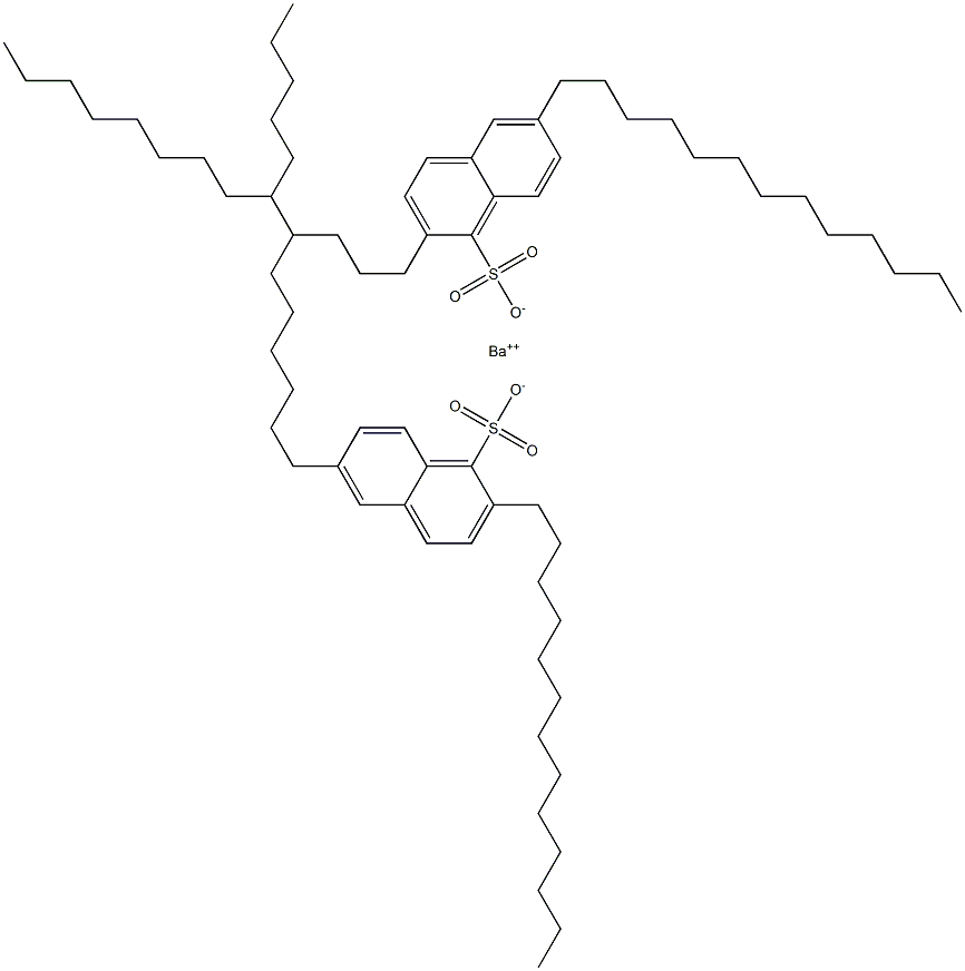 Bis(2,6-ditridecyl-1-naphthalenesulfonic acid)barium salt Struktur