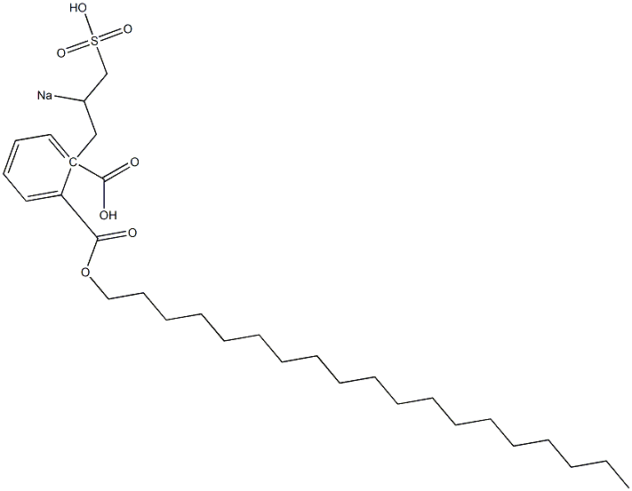 Phthalic acid 1-nonadecyl 2-(2-sodiosulfopropyl) ester Struktur