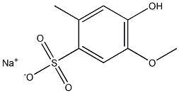 4-Hydroxy-5-methoxy-2-methylbenzenesulfonic acid sodium salt Struktur