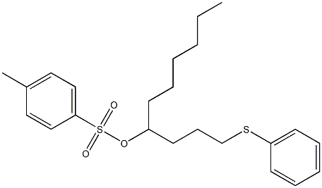 4-Methylbenzenesulfonic acid 1-(3-phenylthiopropyl)heptyl ester Struktur