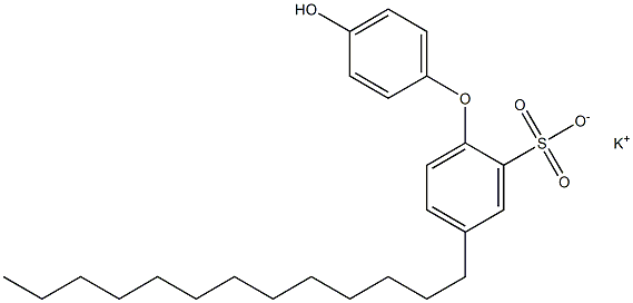 4'-Hydroxy-4-tridecyl[oxybisbenzene]-2-sulfonic acid potassium salt Struktur