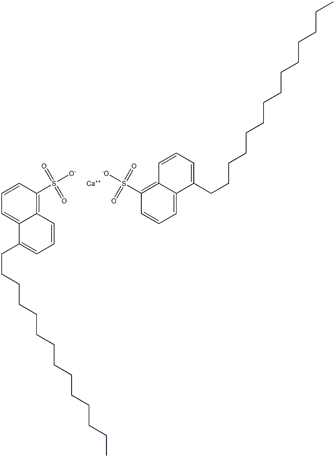 Bis(5-tetradecyl-1-naphthalenesulfonic acid)calcium salt Struktur