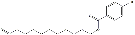 4-Hydroxybenzoic acid 11-dodecenyl ester Struktur