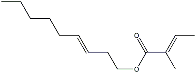 (E)-2-Methyl-2-butenoic acid 3-nonenyl ester Struktur