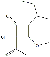 2-Butyl-4-isopropenyl-4-chloro-3-methoxycyclobuta-2-en-1-one Struktur