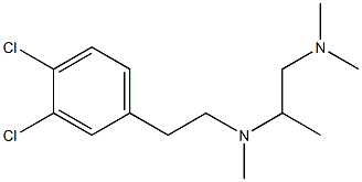 2-(3,4-Dichlorophenyl)-N-(2-dimethylamino-1-methylethyl)-N-methylethanamine Struktur