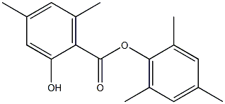 4,6-Dimethyl-2-hydroxybenzoic acid 2,4,6-trimethylphenyl ester Struktur