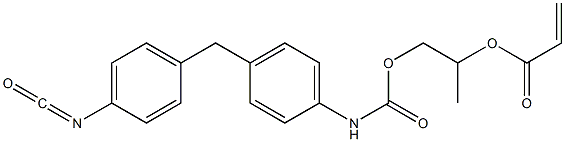 Acrylic acid 2-[p-(p-isocyanatobenzyl)phenylcarbamoyloxy]-1-methylethyl ester Struktur