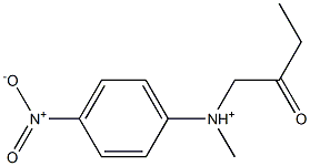 (2-Oxobutyl)(4-nitrophenyl)(methyl)aminium Struktur