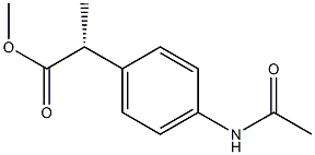 [R,(-)]-2-[p-(Acetylamino)phenyl]propionic acid methyl ester Struktur