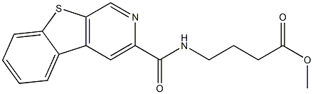 N-(3-Methoxycarbonylpropyl)[1]benzothieno[2,3-c]pyridine-3-carboxamide Struktur