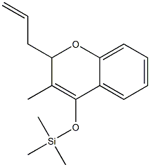 3-Methyl-2-(2-propenyl)-4-(trimethylsilyloxy)-2H-1-benzopyran Struktur