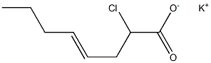 2-Chloro-4-octenoic acid potassium salt Struktur