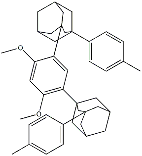 1-(4-Methylphenyl)-3-(2,4-dimethoxy-5-(3-(4-methylphenyl)adamantan-1-yl)phenyl)adamantane Struktur