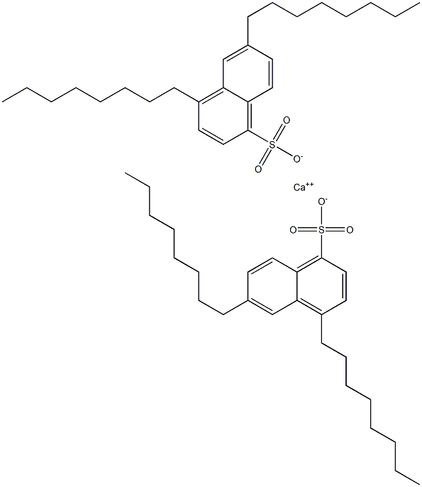 Bis(4,6-dioctyl-1-naphthalenesulfonic acid)calcium salt Struktur