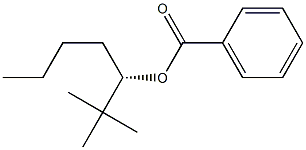 (-)-Benzoic acid (S)-1-tert-butylpentyl ester Struktur