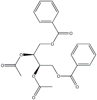 (2S,3R)-1,2,3,4-Butanetetrol 2,3-diacetate 1,4-dibenzoate Struktur