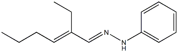 2-Ethyl-2-hexenal phenyl hydrazone Struktur