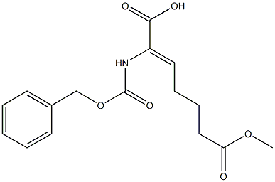 2-[[(Benzyloxy)carbonyl]amino]-2-heptenedioic acid 7-methyl ester Struktur