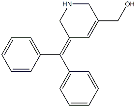 1,2,5,6-Tetrahydro-5-diphenylmethylenepyridine-3-methanol Struktur