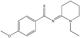 1-Ethyl-2-[[4-methoxyphenyl(thioxo)methyl]imino]piperidine Struktur