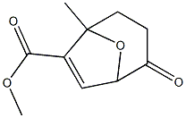 5-Methyl-2-oxo-8-oxabicyclo[3.2.1]oct-6-ene-6-carboxylic acid methyl ester Struktur