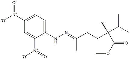 [S,(+)]-2-Isopropyl-2-methyl-5-[2-(2,4-dinitrophenyl)hydrazono]hexanoic acid methyl ester Struktur