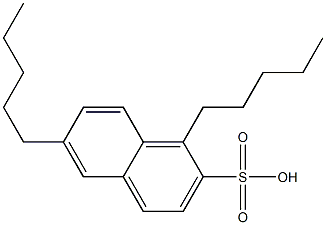 1,6-Dipentyl-2-naphthalenesulfonic acid Struktur