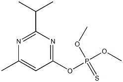 Thiophosphoric acid O,O-dimethyl O-(2-isopropyl-6-methyl-4-pyrimidinyl) ester Struktur