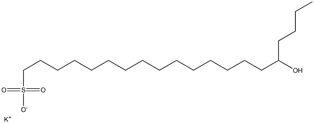 16-Hydroxyicosane-1-sulfonic acid potassium salt Struktur