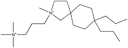 2-Methyl-2-(3-trimethylammoniopropyl)-8,8-dipropyl-2-azoniaspiro[4.5]decane Struktur