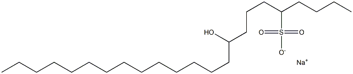 9-Hydroxytricosane-5-sulfonic acid sodium salt Struktur